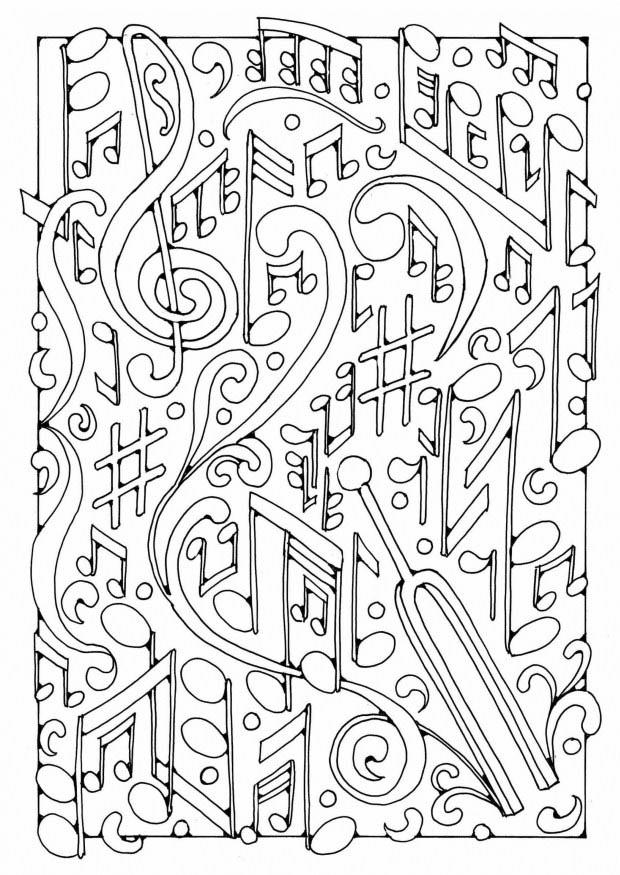 mAºsica Dibujo para colorear mAºsica