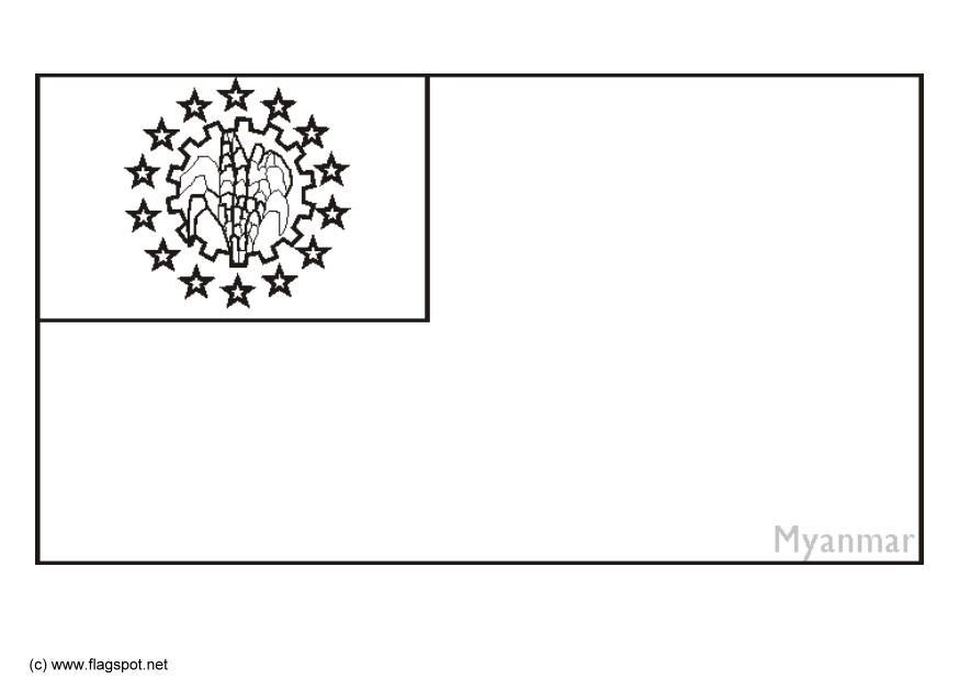 myanmar Dibujo para colorear myanmar