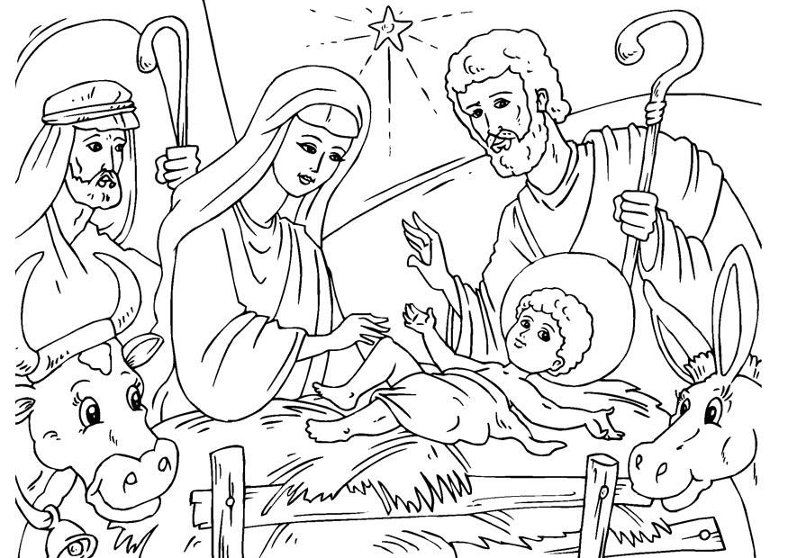 nacimiento Dibujo para colorear nacimiento