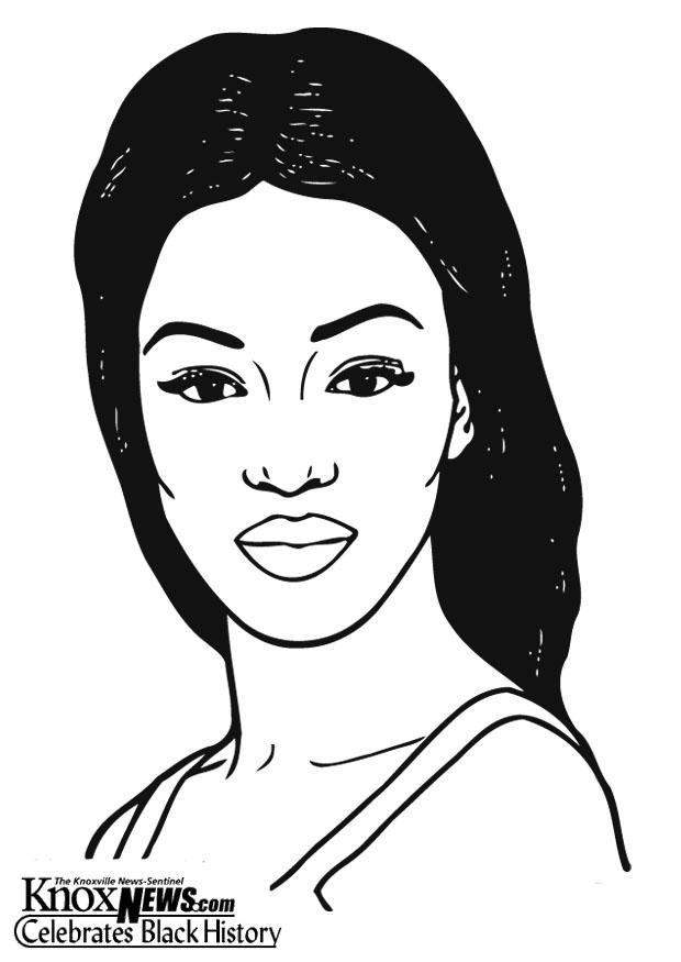 naomi campbell Dibujo para colorear naomi campbell