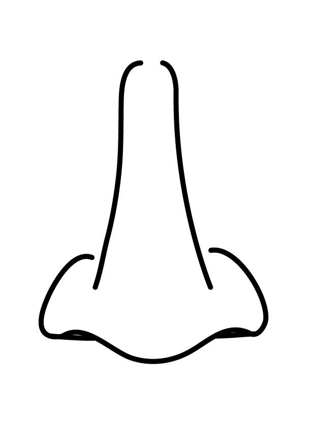 Dibujo para colorear nariz