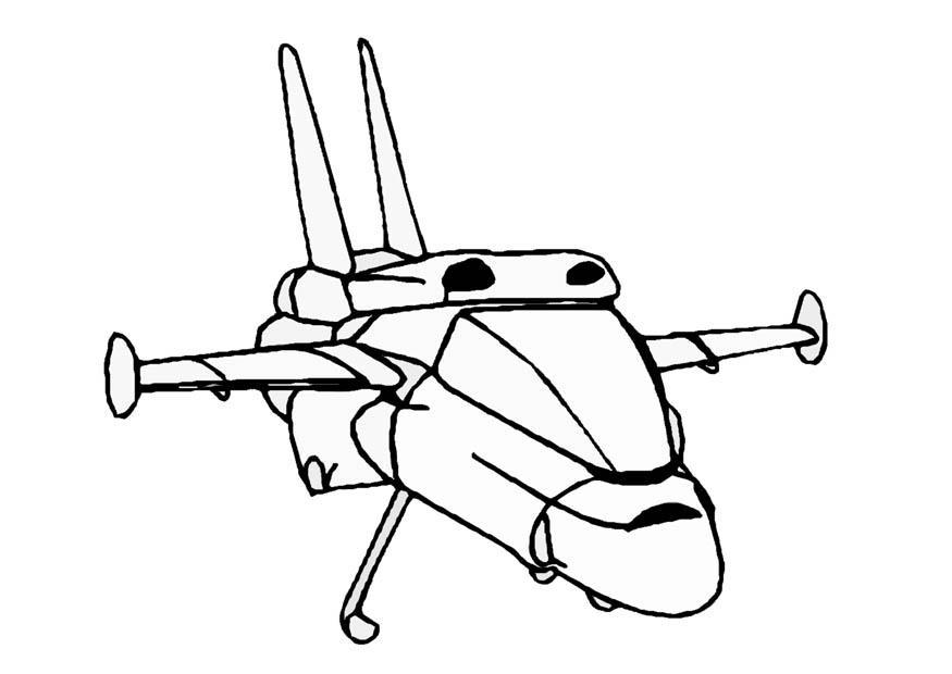 nave espacial Dibujo para colorear nave espacial