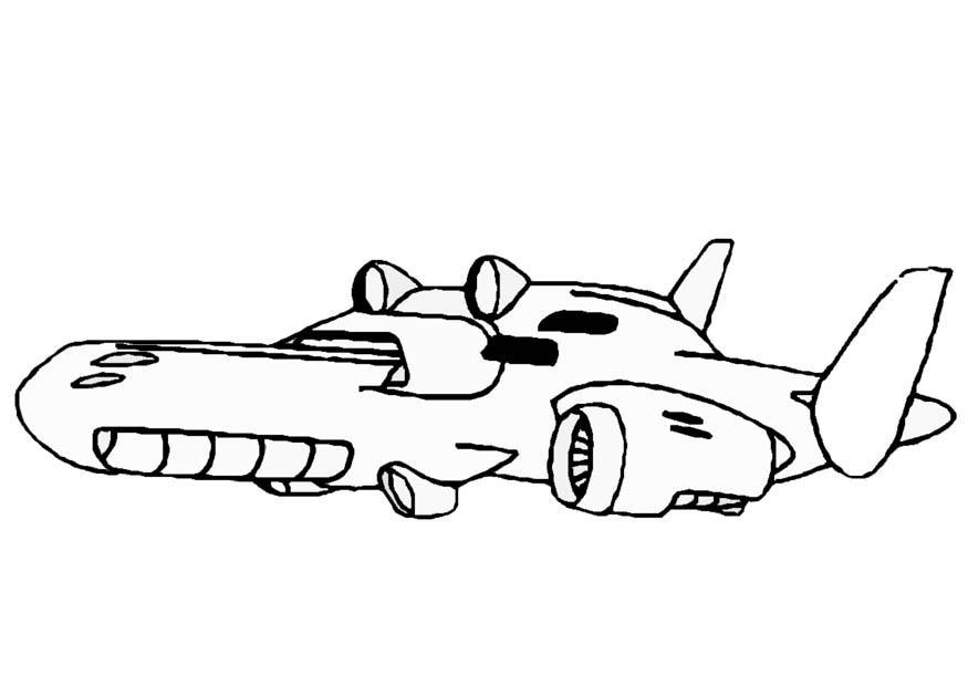 nave espacial Dibujo para colorear nave espacial