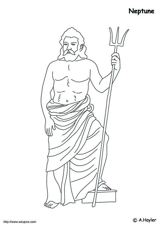 neptuno Dibujo para colorear neptuno