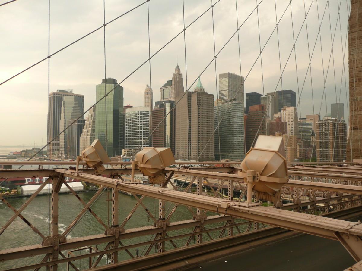 new york - brooklyn bridge and manhattan Foto new york - brooklyn bridge and manhattan