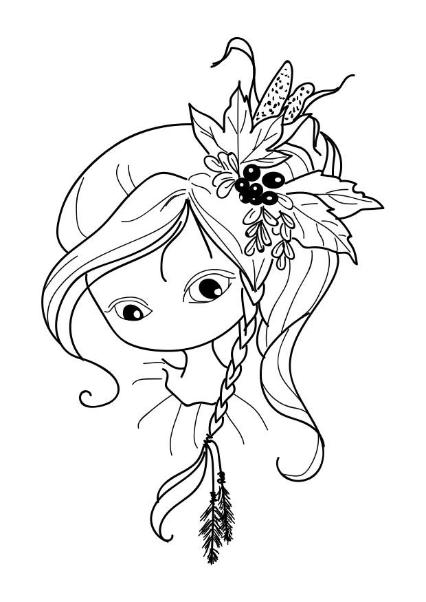 nina - dibuja nariz y boca Dibujo para colorear nina - dibuja nariz y boca