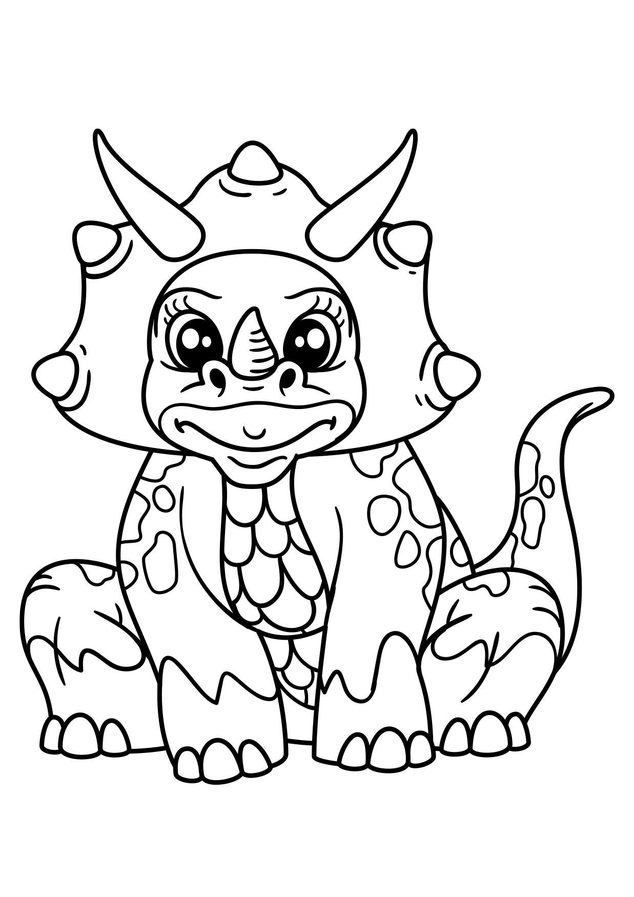 nina dinosaurio Dibujo para colorear nina dinosaurio