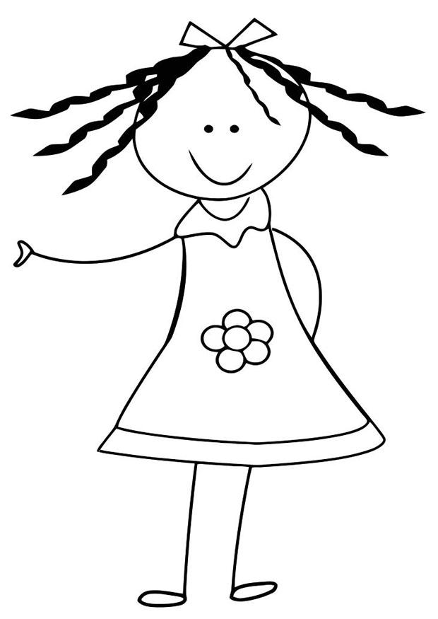 nina Dibujo para colorear nina