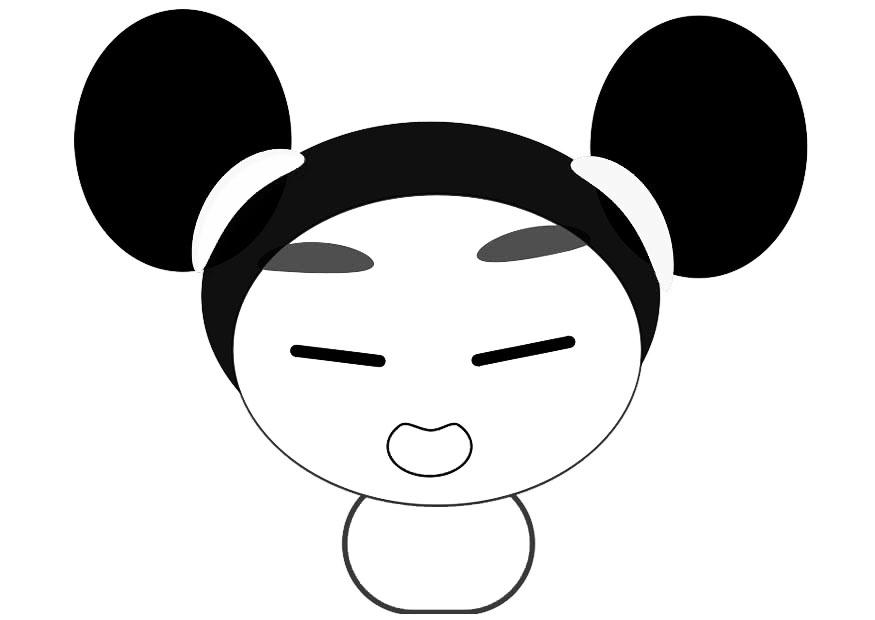 Dibujo para colorear nina china
