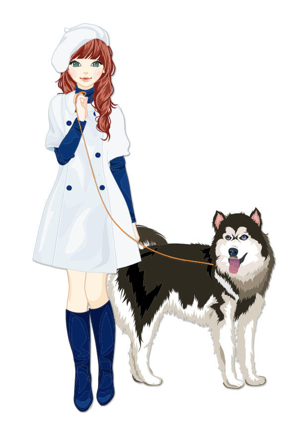 nina con perro Imagen nina con perro