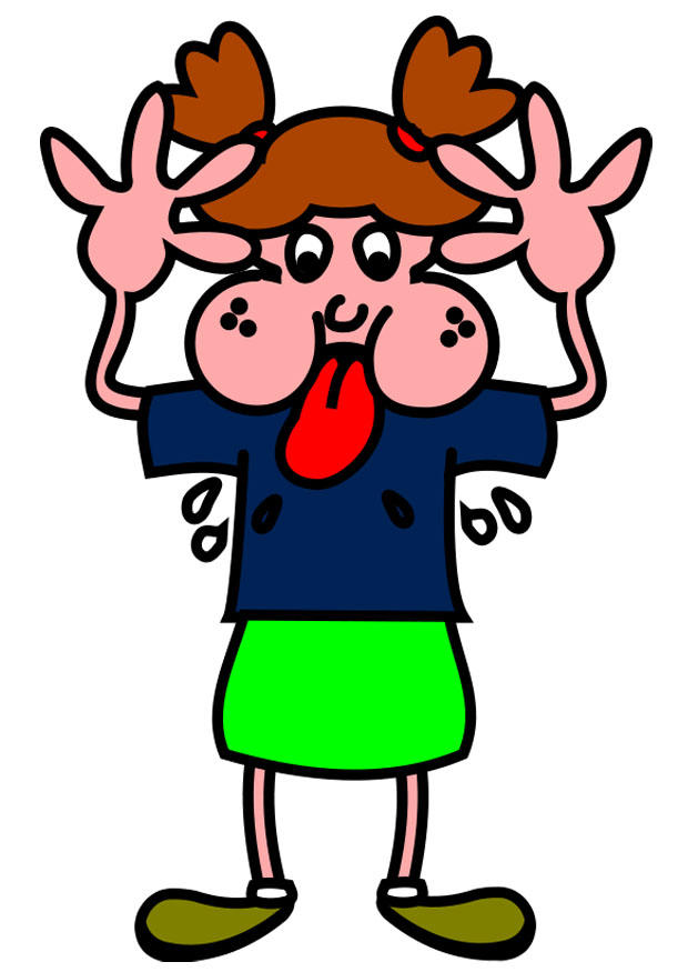Imagen nina haciendo burla