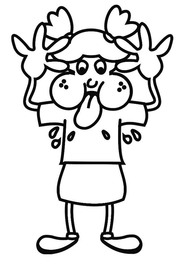 nina haciendo burla Dibujo para colorear nina haciendo burla