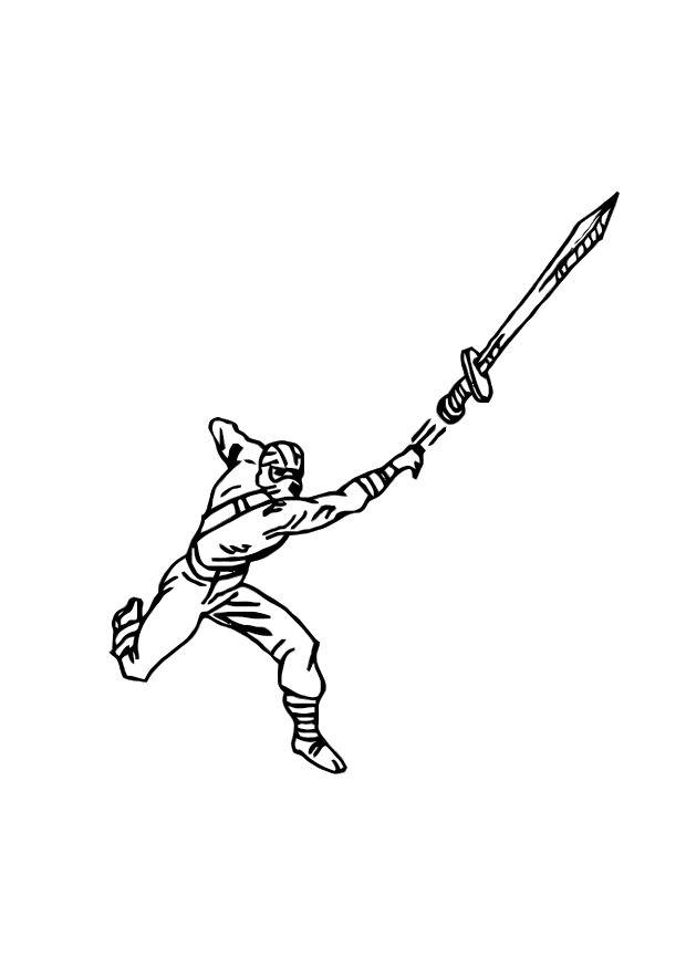 ninja Dibujo para colorear ninja