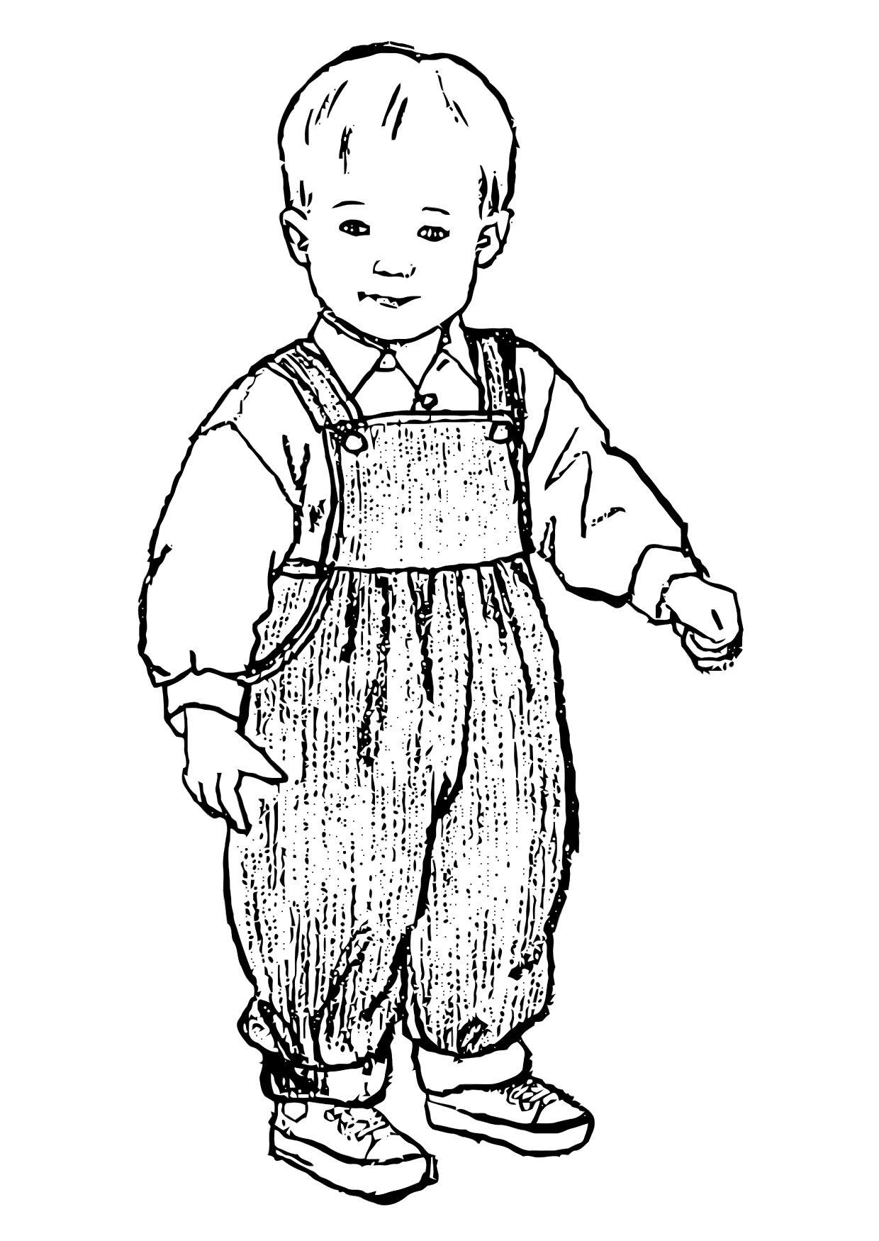 Dibujo para colorear nino