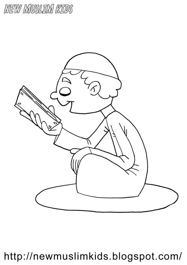 nino musulmA¡n Dibujo para colorear nino musulmA¡n