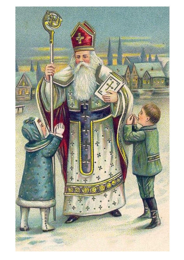 Imagen ninos con san nicolA¡s