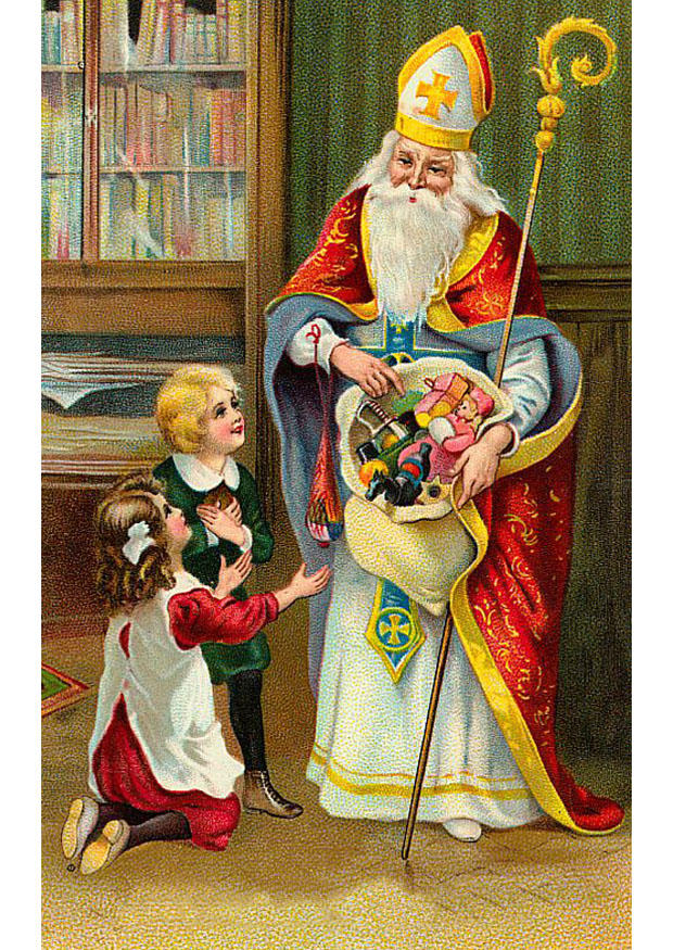 Imagen ninos con san nicolA¡s
