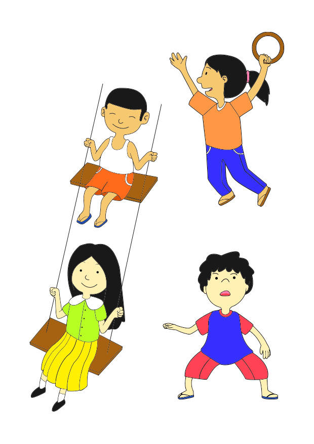 ninos jugando Dibujo para colorear ninos jugando