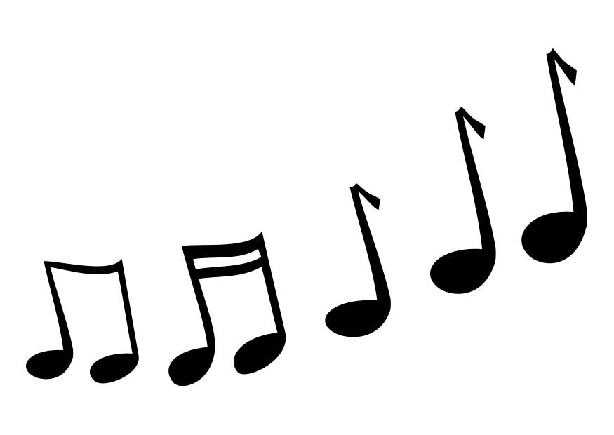 notas musicales Dibujo para colorear notas musicales