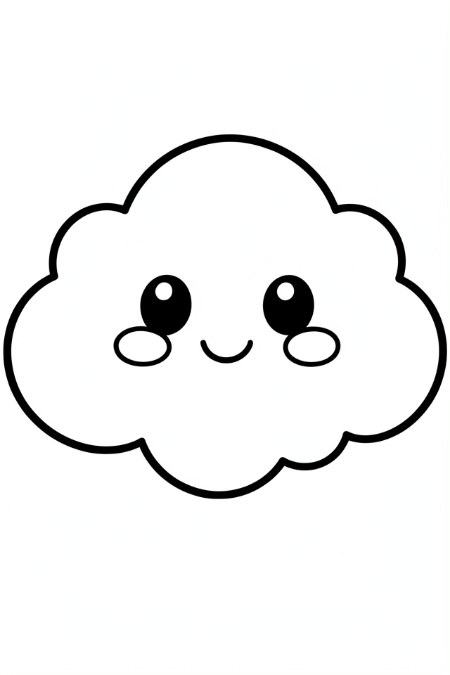 nube alegre Dibujo para colorear nube alegre