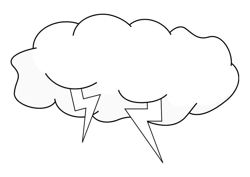 nube de tormenta Dibujo para colorear nube de tormenta