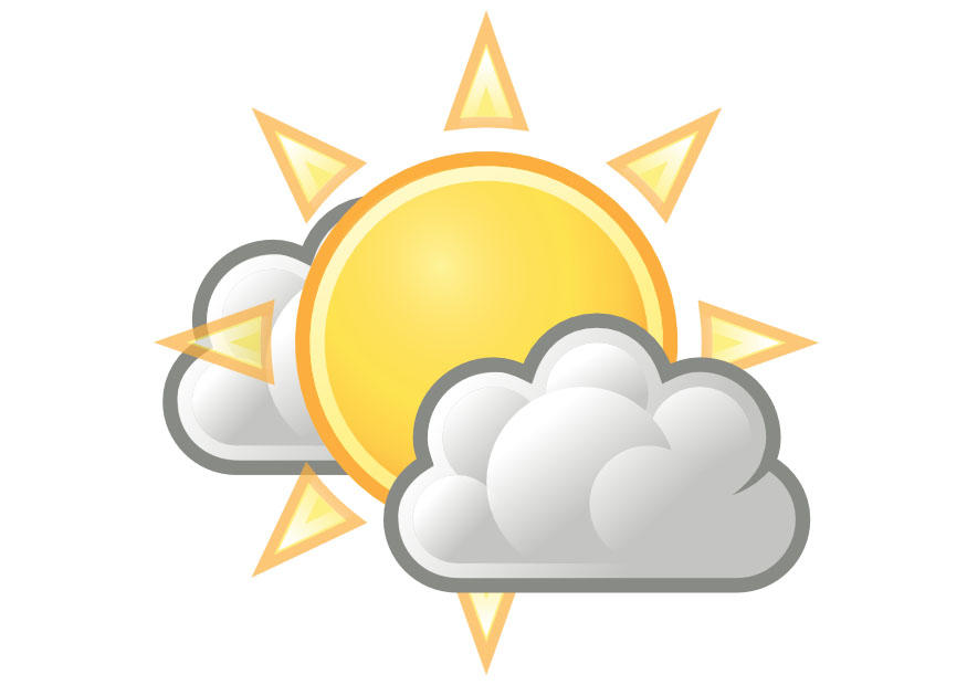 nuboso con sol Imagen nuboso con sol