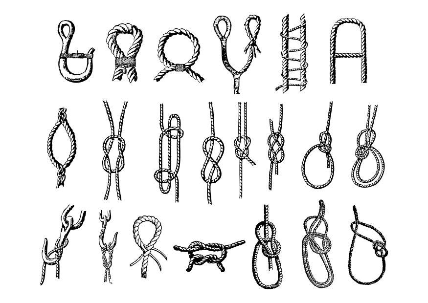 nudos Dibujo para colorear nudos