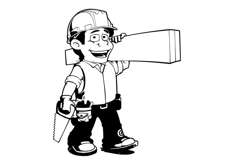 obrero de la construcciA³n Dibujo para colorear obrero de la construcciA³n