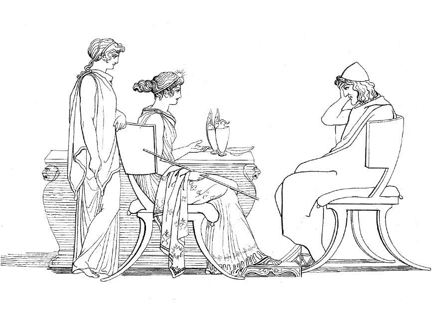 odisea y circe Dibujo para colorear odisea y circe
