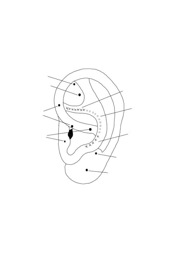 oreja Dibujo para colorear oreja