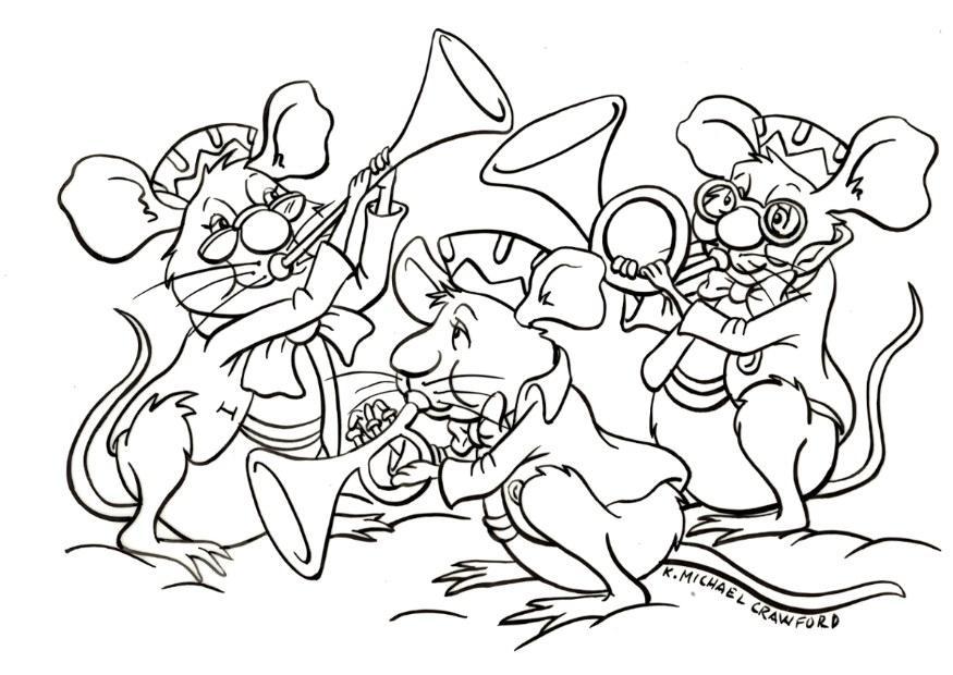 Dibujo para colorear orquesta