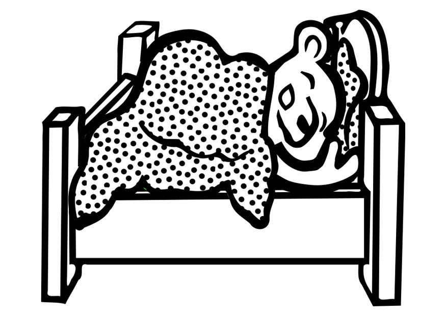 oso - dormir Dibujo para colorear oso - dormir