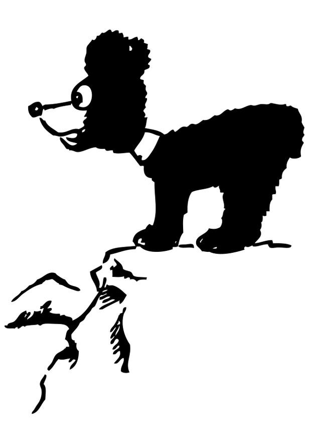 oso en montana Dibujo para colorear oso en montana