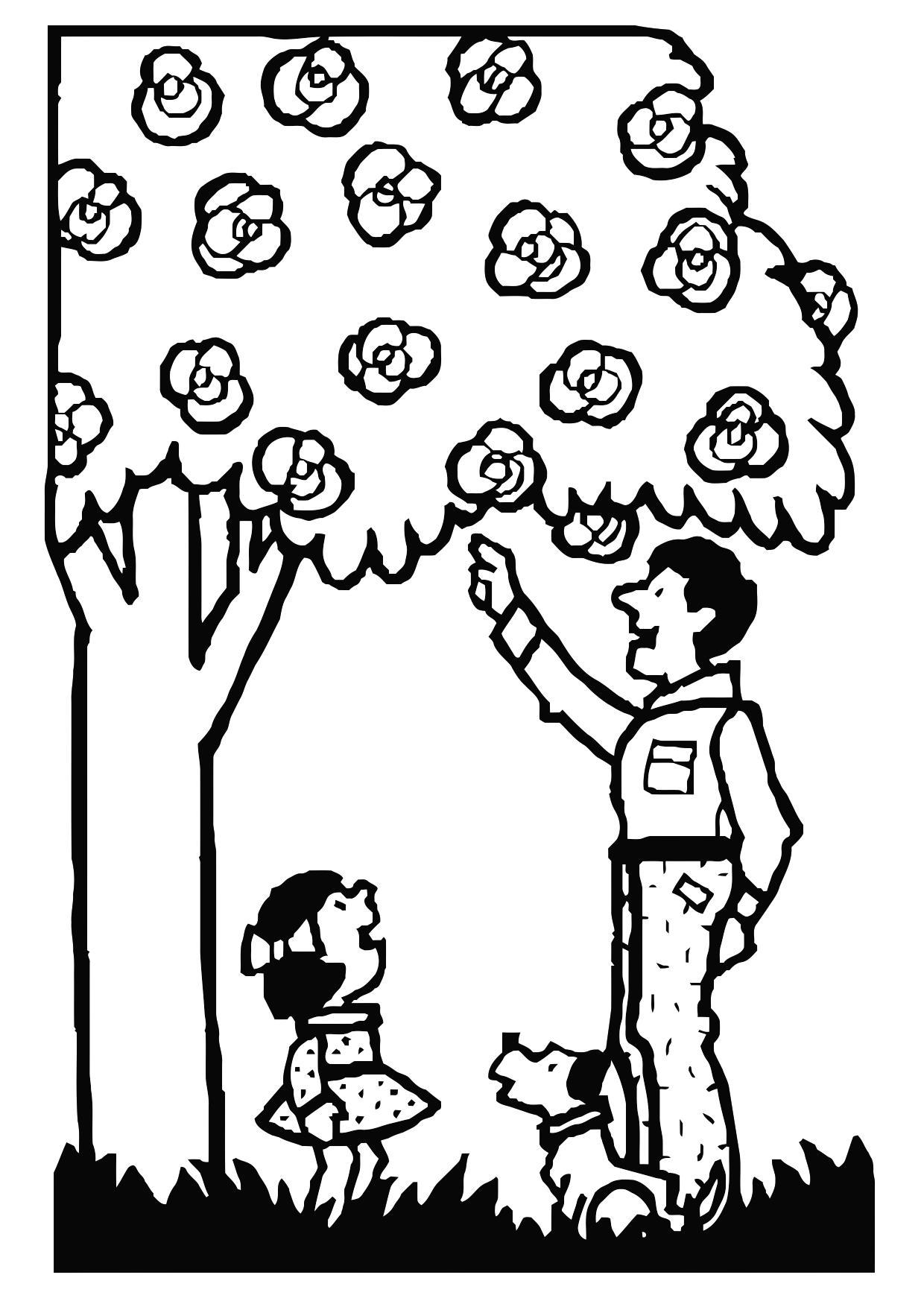 padre e hija Dibujo para colorear padre e hija