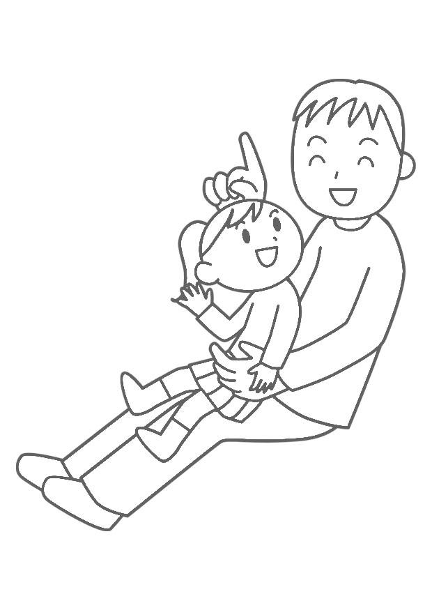 padre e hijo Dibujo para colorear padre e hijo