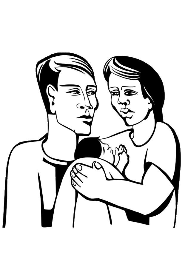 Dibujo para colorear padres