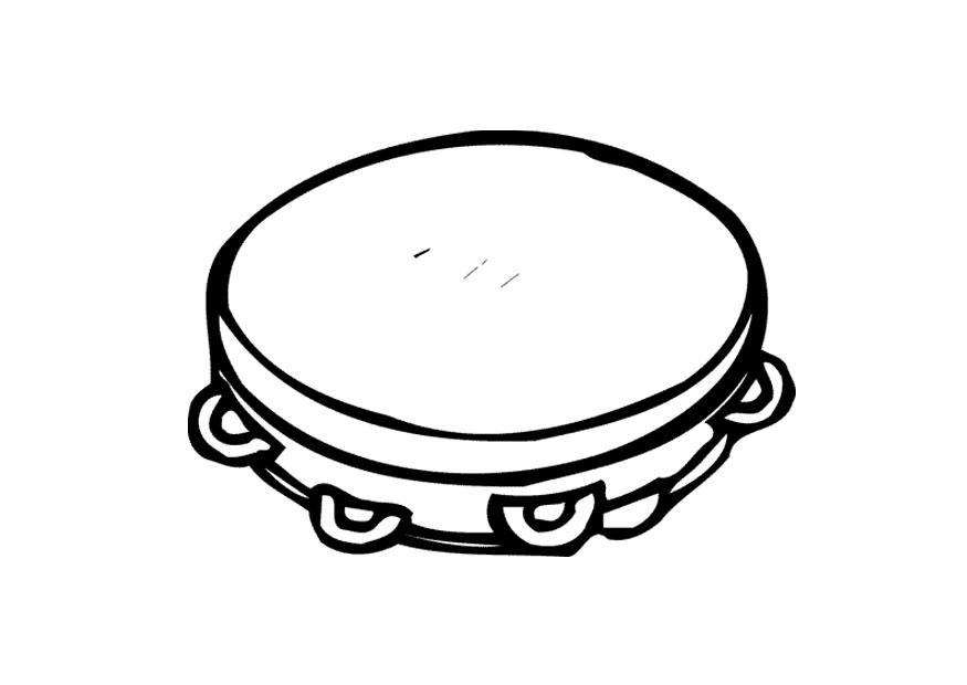 pandereta Dibujo para colorear pandereta