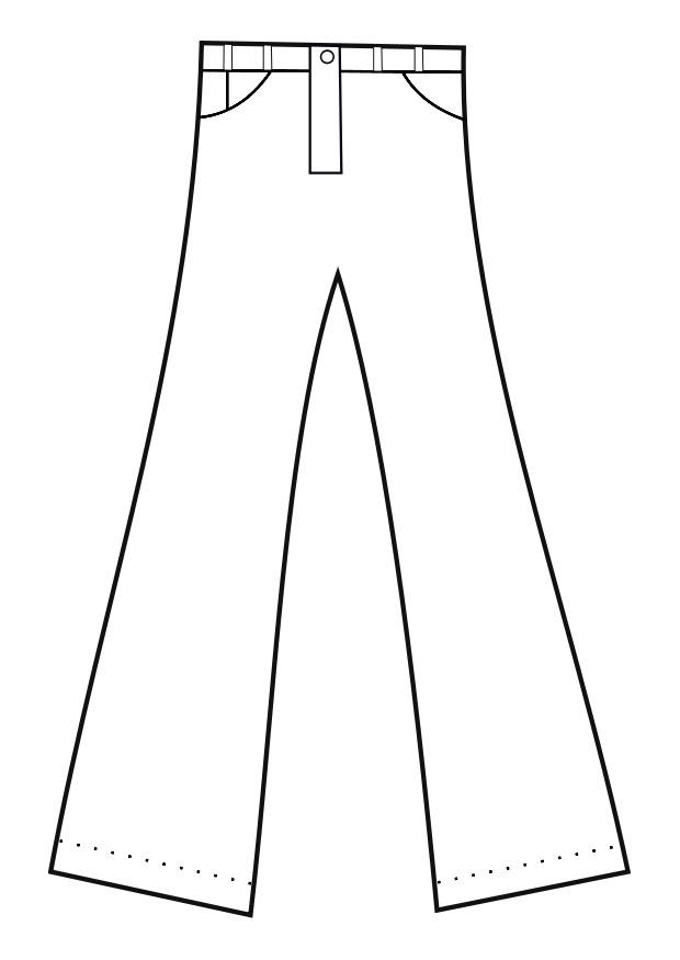 pantalones Dibujo para colorear pantalones