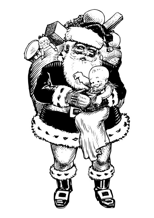 papA¡ noel Dibujo para colorear papA¡ noel
