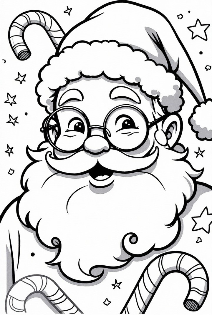 papA¡ noel Dibujo para colorear papA¡ noel