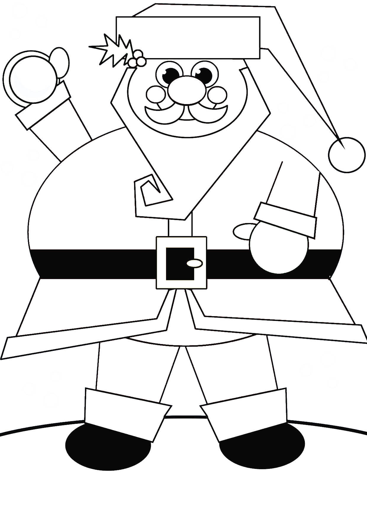 papA¡ noel Dibujo para colorear papA¡ noel