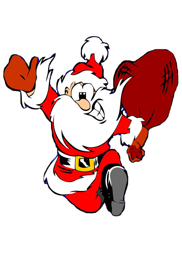 papA¡ noel caminando Imagen papA¡ noel caminando