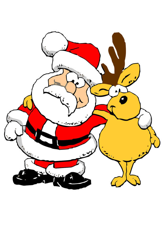 papA¡ noel con reno Imagen papA¡ noel con reno