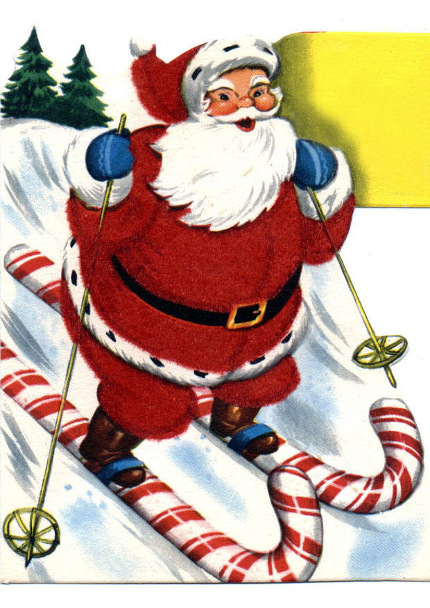 papA¡ noel sobre esquAs Imagen papA¡ noel sobre esquAs