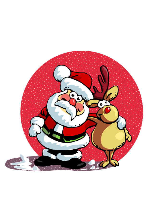 papA¡ noel y reno Imagen papA¡ noel y reno