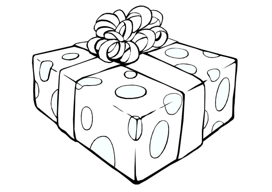 paquete de regalo Dibujo para colorear paquete de regalo