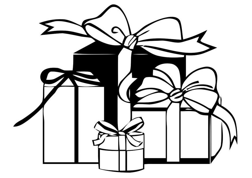 paquetes de regalo Dibujo para colorear paquetes de regalo