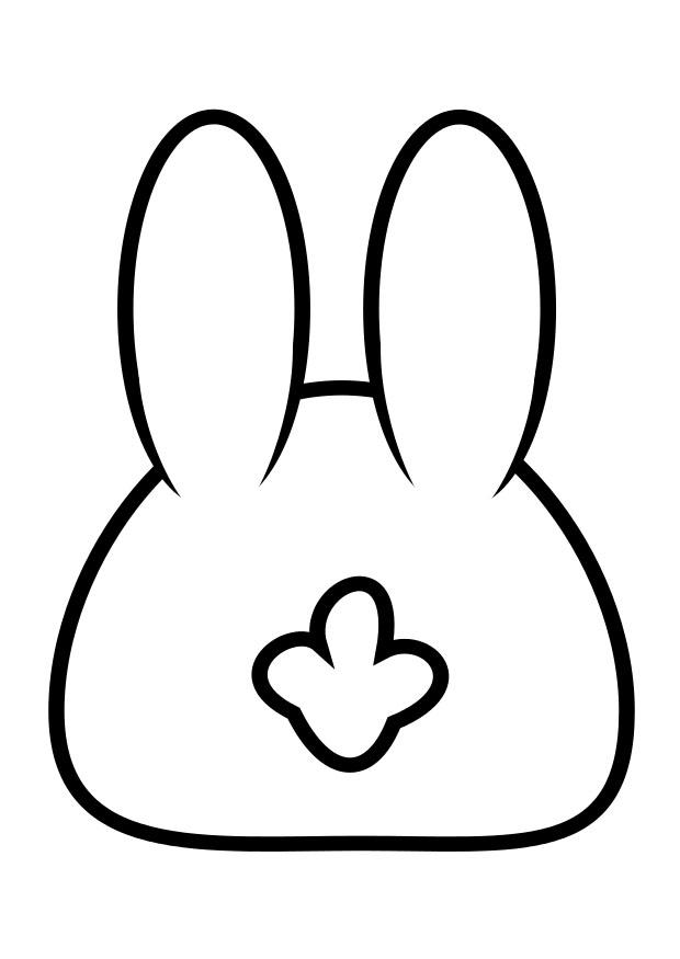 parte posterior de conejo Dibujo para colorear parte posterior de conejo