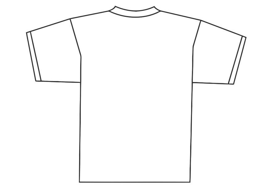 parte trasera de camiseta Dibujo para colorear parte trasera de camiseta