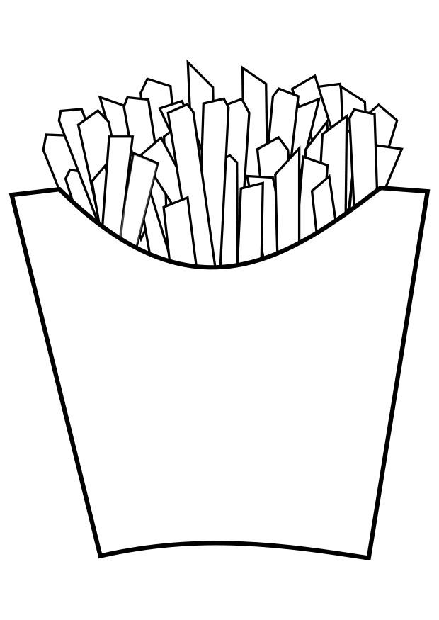 patatas fritas Dibujo para colorear patatas fritas
